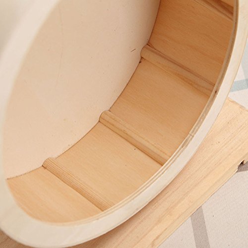 Omem Hamster Exercise Wheel，Small Animals Running Toy Suitable For Rat, Pig, Chinchilla, Gerbil, Etc. Pet Wooden Harmless, Handmade (L) #TOP3