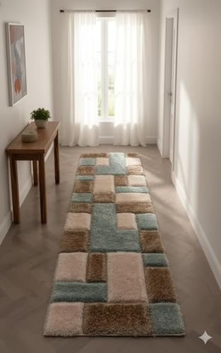 Image of 2x6 ft Fluffy Shag Rug - Premium Carpet Runner for Hallway and Bedroom, Designed for Comfort and Visual Impact
