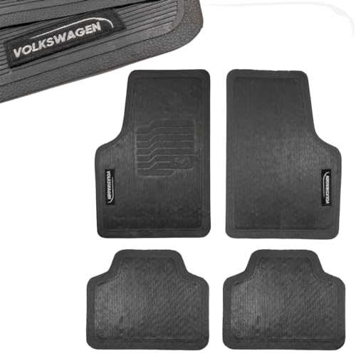 Jogo de Tapetes Automotivos Emborrachados Universal para Carros da Volks Volkswagen - 04 peças