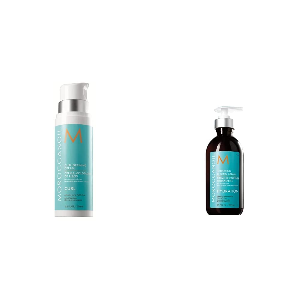 Moroccanoil Locken Definierende Crème, 250 ml (1er Pack) & Feuchtigkeitsspendende Styling Crème, 300ml