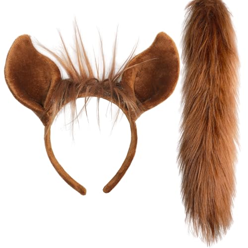Tequise Horse Costume Accessory Set- Horse Ears Headband and Faux Fur Tail Set