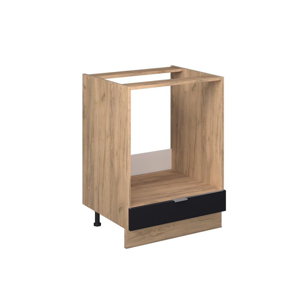 Vicco Oven housing cabinet Fame-Line, Black striped, 60 cm — image 1