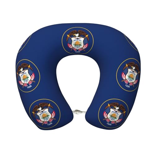 Almohada de espuma viscoelástica para viaje Negro U miniatura 1