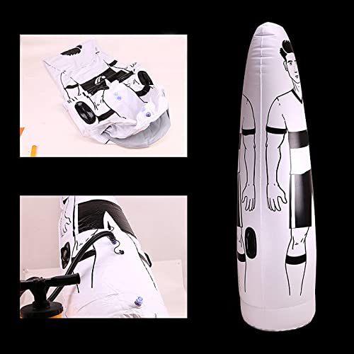 Alftek Freistoß Dummies 1.75m Fußball Kinder Erwachsene Fußballtraining Fußball Dummy Boxsack, Torwart Keeper Tumbler Aufblasbarer Trainingspuppe