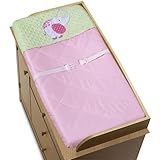 Sweet Jojo Designs Pink and Green Jungle Friends Girls Baby Changing Pad Cover