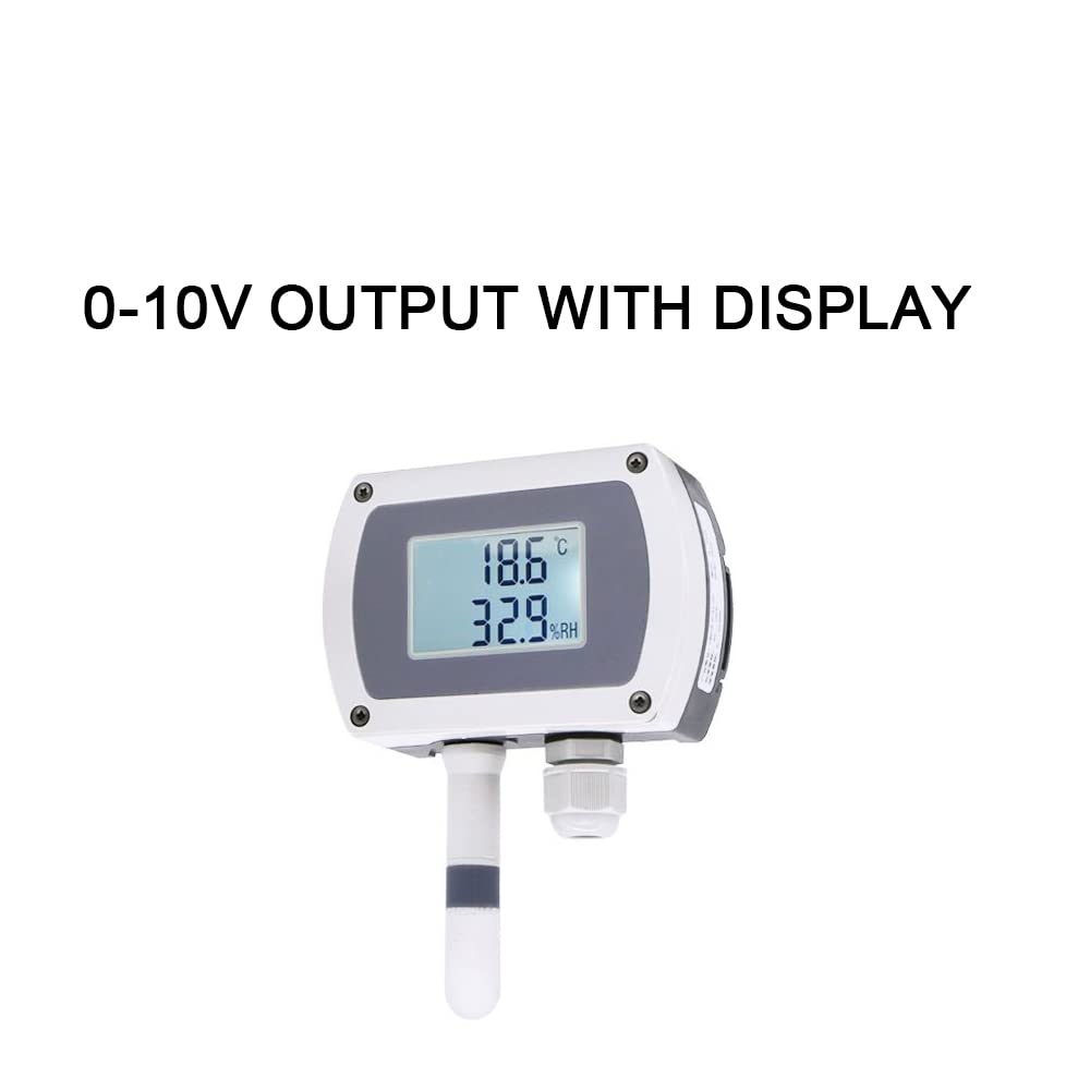 0-10V Ausgang Wandmontierter Temperatur- und Feuchtigkeitssensor mit Display Schienenmontage