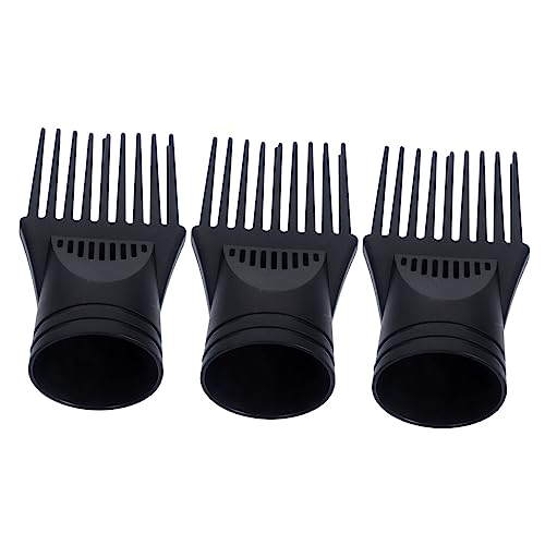 MERRYHAPY 3Piezas Peine de Set para Accesorio Resistente Temperatura para Secado y Estilizado Color Negro
