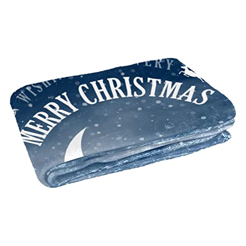 Couverture Père Noël 150x100 cm pour lit et canapé