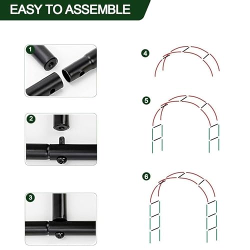 Arco de rosas de metal resistente con enrejado elegante para eventos 6