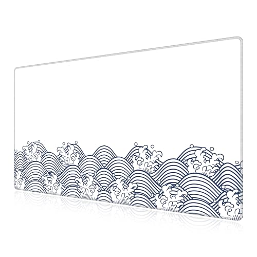 Tapis de souris large LL-COEUR Vague 1000x600mm XXL pour clavier et bureau