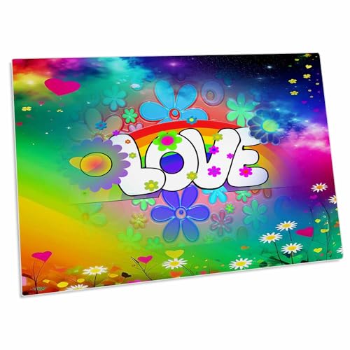 Alfombrilla de escritorio 3dRose Flower Power 58x41 cm miniatura 1