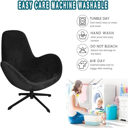 Funda para sillón giratorio curvada negra protector de silla Vani 7