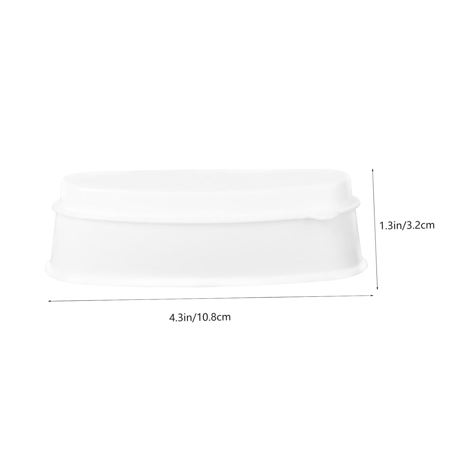 2Pcs French Style Nails Dipping Powder Boxes Plastic White