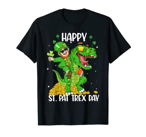 Dinosaurio Happy St Pat Trex Day St Patricks Day Hombres Niños 2022 Camiseta