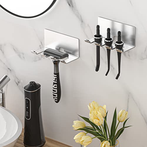 Miniatura 5 de Ggq Porta Cepillo De Dientes Eléctrico - Soporte Para Cepillos De Dientes De Pared, Soporte Cepillo De Dientes Pared Baño, Porta Cabeza De Cepillo De Dientes Autoadhesivo Plata, Pequeño