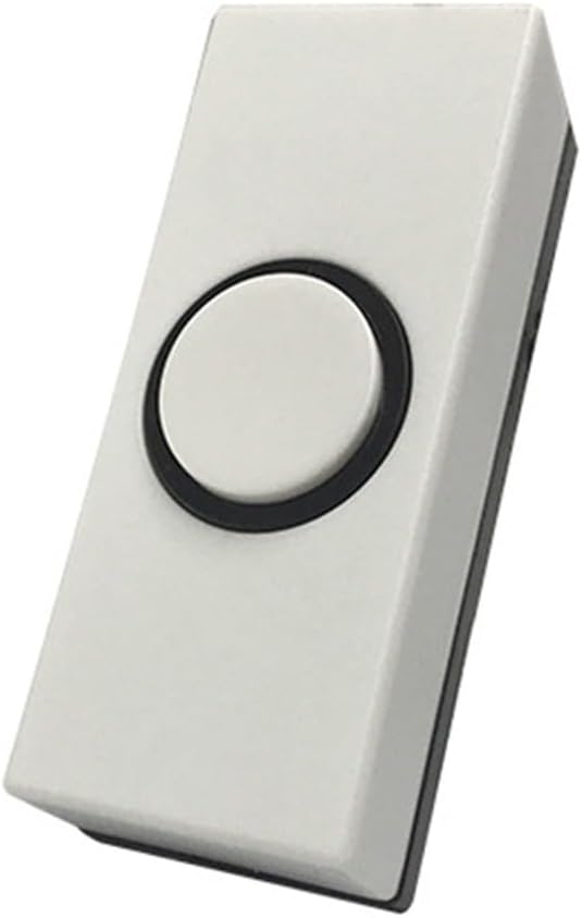 Wired Door Bell Push Button, Hardwired Plastic Wall Insert Chime Switch for Home Office Hotel Hospital Factory, Modern Exterior Design (55x24x15mm)