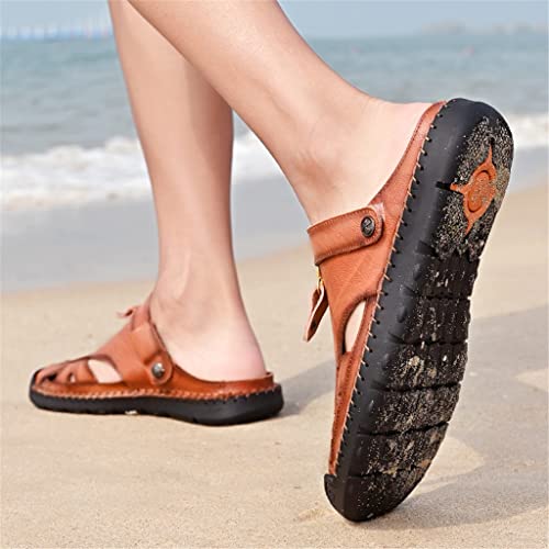 Fashion Men Sandals Plus Size Sandals Men Outdoor Walking Men Sandals Comfortable Men Shoes(White-Patch Five-Pointed star4,44 Code)4