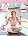 PATISYNC 13Pcs Pilates Essentials Kit for Women, Pilates Equipment for Home Workouts with Magic Circle, Mini Ball, 5 Resistance Bands, Pilates Starter Set for Strength, Toning and Flexibility, Pink