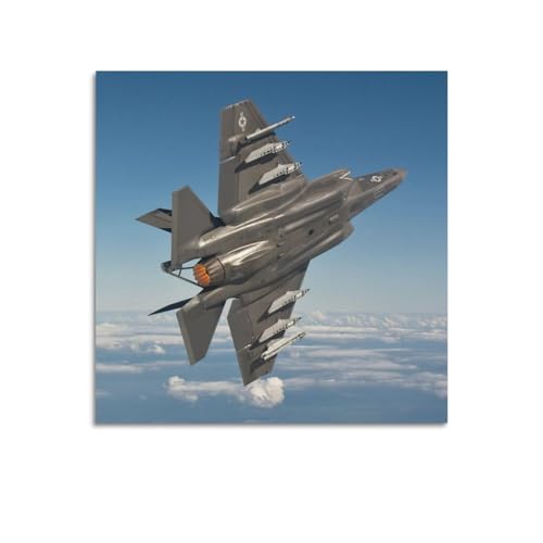 Peinture décorative F-35 tableau avion de chasse affiche murale en toile premium