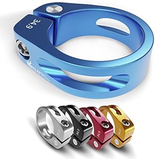 IMPALAPRO Bike Seatpost Clamp - Bike Seat Clamp - Seat Clamp Bike - Bike Seat Post Clamp- Seat Post Clamp - Bicycle Seat Clamp - Bike Seat Lock Clamp - 7075CNC (Blue, 34.9mm/1.37in)