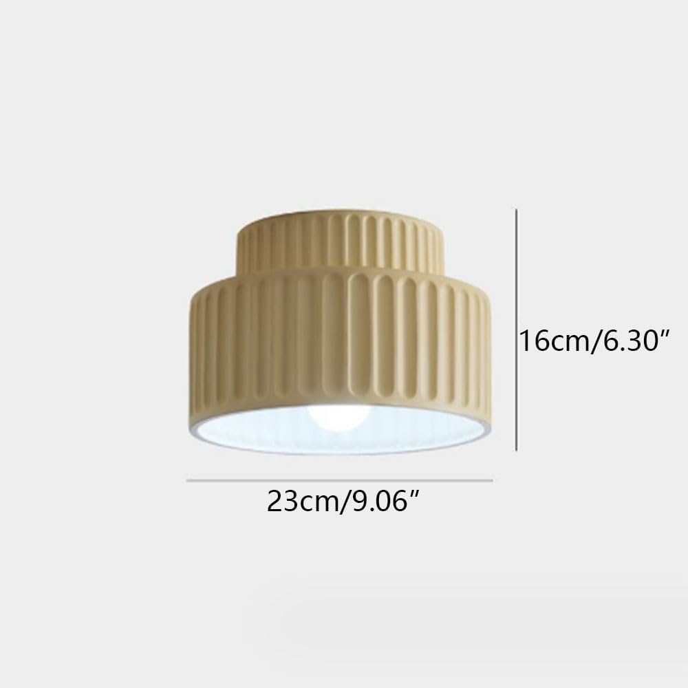 Lampa sufitowa z żywicy nordyckiej Wabi-Sabi Wpuszczana lampa sufitowa Kremowa w pobliżu opraw sufitowych E27 podstawowe oświetlenie sufitowe do szatni mieszkalnej Ganek (kawa mleczna)