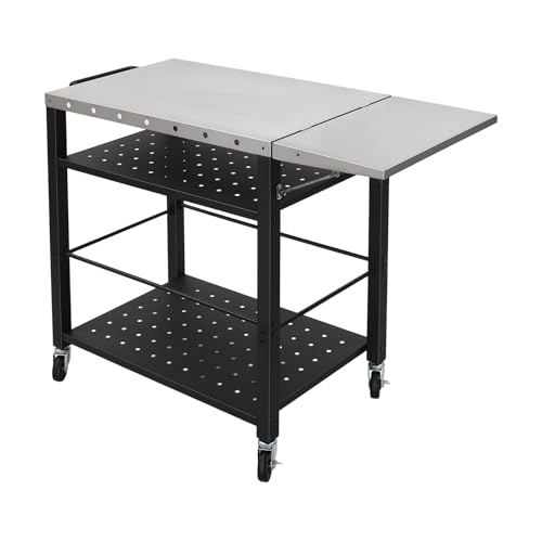 Grill Stand 4 Tiers Barbecue trolley with Wheels