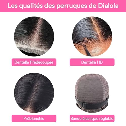 Perruque 13x6 sans colle pour masquer la perte de cheveux avec naturel