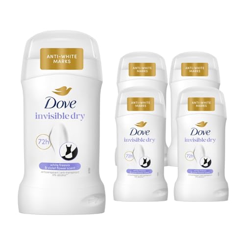 Dove Advanced Care Anti-Perspirant Cream Invisible Dry Pack of 5 Deodorant for Women with Pro-Ceramide Technology for 72 Hours of Protection Against Sweat 50 ml
