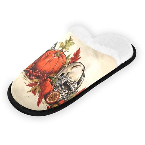 Baseball Pumpkin Halloween Yellow(1) Slippers For Women Men Soft Memory Foam Non-Slip Hallowmas Winter Indoor House Shoes Travel Slipper2