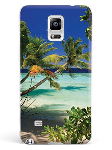 Inspired Cases - 3D Textured Galaxy Note 4 Case - Rubber Bumper Cover - Protective Phone Case for Samsung Galaxy Note 4 - Palm Trees and Beach Scene