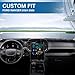 KUST Black Dash Cover for Ford Ranger 2024 2025 2026 (XLz, XLT, Lariat) Polyester Dashboard Cover Non-Slip Interior Accessories for Ranger Custom Fit Dash Mat Sunshade Windshield No Glare
