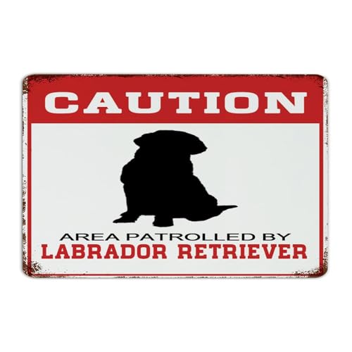Plaque Labrador Retriever en métal rigide de qualité supérieure pour décoration
