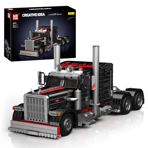 Mould King 10037 Set de construction technique Camion américain, Kit de briques de construction pour modèle de voiture sportive créative, Idéal pour les...