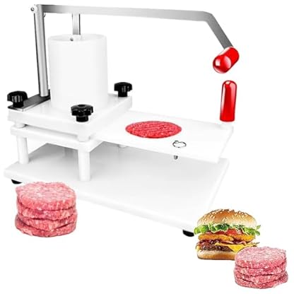 LHQYA Burger-Patty-Formmaschine, Kommerzielle Burger-Patty-Maschine, Effizienz: ≥100 Stück/Stunde, Durchmesser des Essenstabletts: Ca. 11 cm, Für Burger-Restaurants