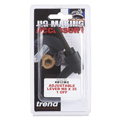 Image of Trend Heavy-Duty Adjustable M8x35mm Male Lever, Reinforced Plastic Lift and Lock Ratchet, KB12 /M /8