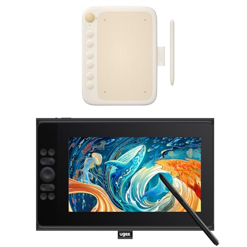 Tablette graphique avec écran UGEE UE12 Plus pour corriger le manque de précision et UGEE Q6