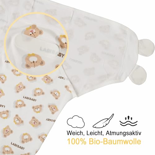 FlyWave Slaapzak voor pasgeborenen, comfortabele slaapzak voor baby's van 0-3 maanden, creëert een comfortabele en veilige slaapomgeving voor alle seizoenen - Afbeelding 6