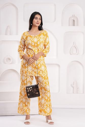 Image of YAZIA Women Cotton Lounge Wear Set - Printed Top & Pyjama Co-Ord Set | Soft Breathable Fabric | Daily, Nightwear & Home Wear | Small to 3XL
