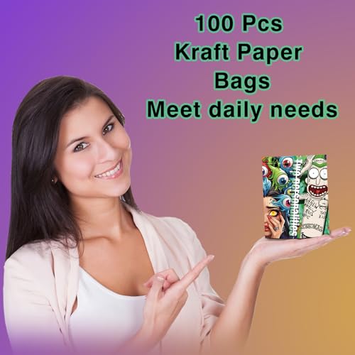 Papel kraft creativo autocierre 100 uds para galletas y dulces 7