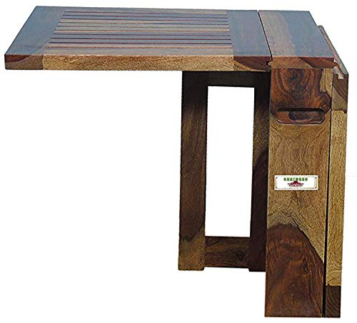 Image of Sheesham Wood Folding Coffee Table for Living Room | Center Table | Provincial Teak Finish