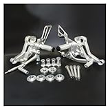 Per Ducati Per Mon&ster 696 800 Per S2R 1000 Per S2 R S4R S4RS S4 R/RS Racing Poggiapiedi arretrati regolabili Poggiapiedi conducente Pedane Pedali Set arretrato