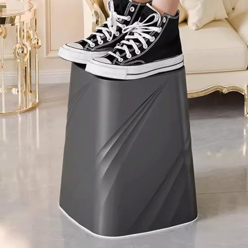 Cubo de basura para sala de estar y dormitorio cesta gris hogareña 4