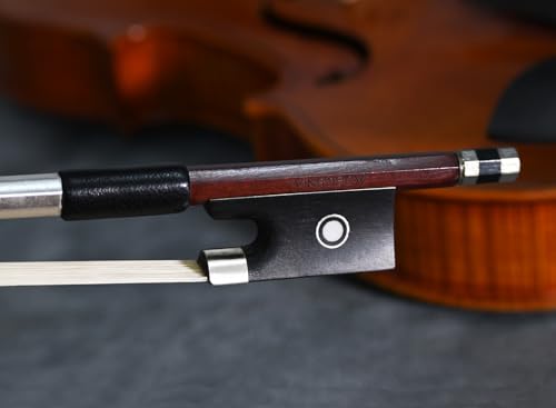 Image of Professional 4 /4 Full Size Violin Bow High Quality Brazilwood Stick Ebony Frog Natural Horsehair Clear Tone For Adults and Student VINGOBOW Hand Made