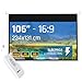 iggual Pantalla Proyección 106" Pulgadas Eléctrica Enrollable -Panorámica 16:9 -Caída Ajustable -Mando Distancia e Interruptor Aux- Apto Pared/Techo -Compatible 4k y Cualquier Proyector (234x131 cm)