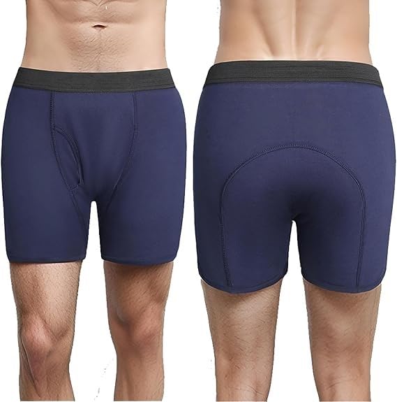Paquetes De 4 Boxeadores Ropa Interior For Incontinencia For Hombres, A Prueba Fugas, Absorbentes, Protección Contra Orina, Lavables Y Reutilizables(X-Large)