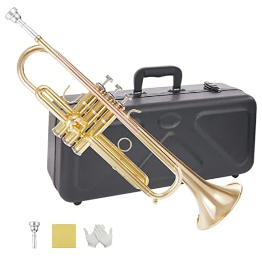 KAYATA Bb Trumpet (Golden) – Beginner/Student Brass Instrument with Phosphor Copper Leadpipe, ABS Sturdy Case, Cleaning Kit & 7C Mouthpiece