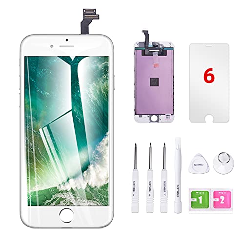 VANYUST for iPhone 6 Screen Replacement, LCD Display Touch Screen Digitizer Assembly with Tool Kits Compatible for iPhone 6 4.7 inch White