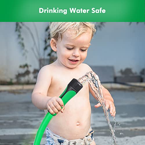 Restmo 50Ft Garden Hose, 5/8” Hybrid Water Hose With Swivel Grip Handle, Kink Free | Drinking Safe | Heavy Duty | Lightweight | Super Flexible | Metal Fittings, All-Weather Outdoor Yard Watering #TOP5