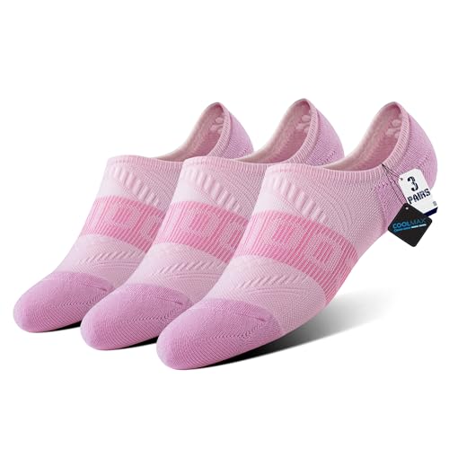 Image of BRISIRA Bamboo Viscose Coolmax Running Golf No Show Socks Women Compression Moisture Wicking Performance Low Cut Tab Athletic