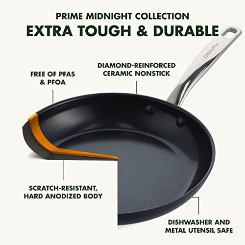 Greenpan CC002673-001 Chatham Black Prime Midnight Hard Anodized Healthy Ceramic Nonstick, 11 Inch Grill Pan thumb #2